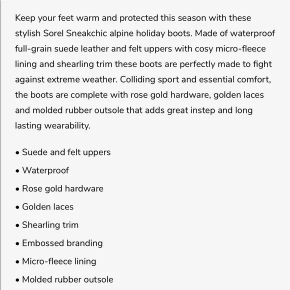 Sorel Sneakchic Alpine Shearling and Leather Laceup Boots Size 8 - Picture 16 of 16